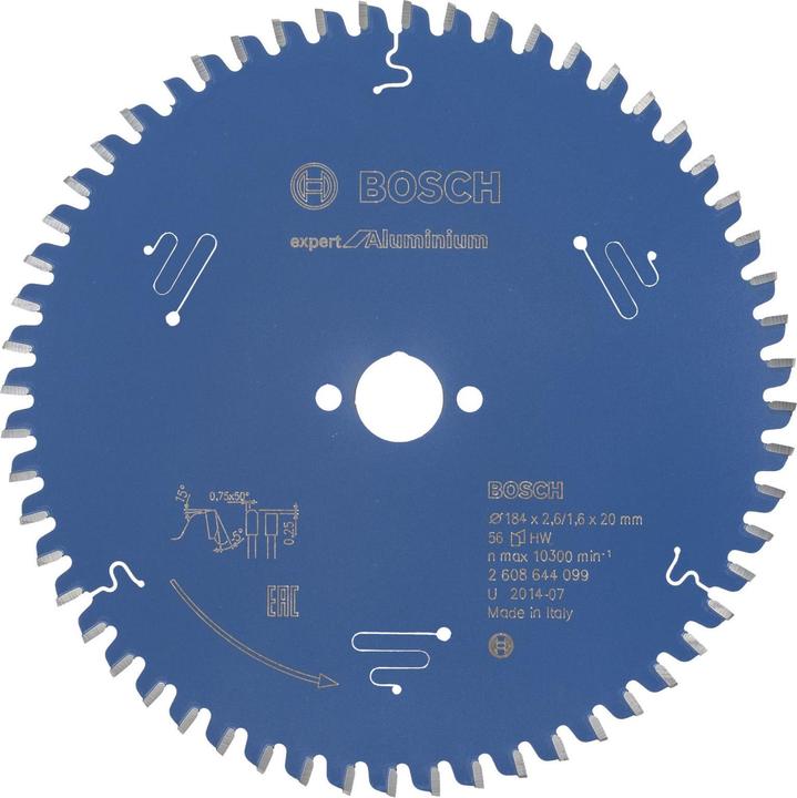 Produktbild Bosch Professional Zubehör Kreissägeblatt Expert for Aluminium, 184 x 20 x 2,6 mm, 56