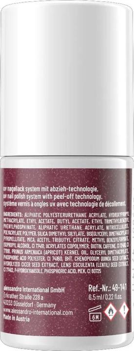 Immagine prodotto Alessandro ALESSAN Striplac UV Colou Dr Of Lo 6.5ml (141 Ubriaco d'amore metallico, Vernice UV gel)