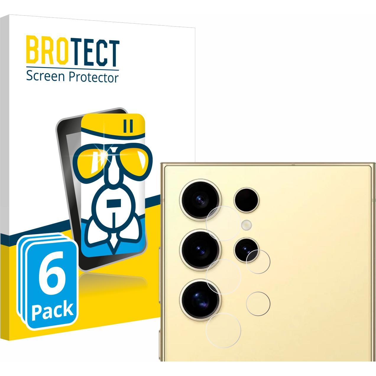 BROTECT AirGlass Panzerglasfolie (6 Stück, Samsung Galaxy S24 Ultra), Smartphone Schutzfolie, Transparent