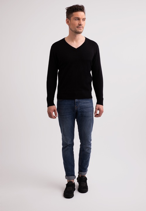 Actual product image Cash-Mere Recycelter Kaschmir V-Ausschnitt Pullover (S)