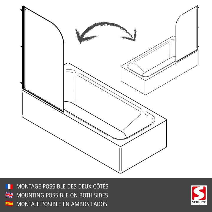 Image du produit Schulte Pare-baignoire, 1 volet pivotant