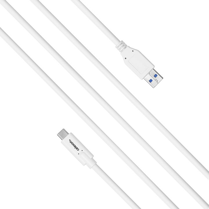 Produktbild Celexon USB-C auf USB-A Kabel - USB 3.2 Gen 2x1 0,5m, weiss (0.50 m, USB 3.2 Gen 2, 15 W)