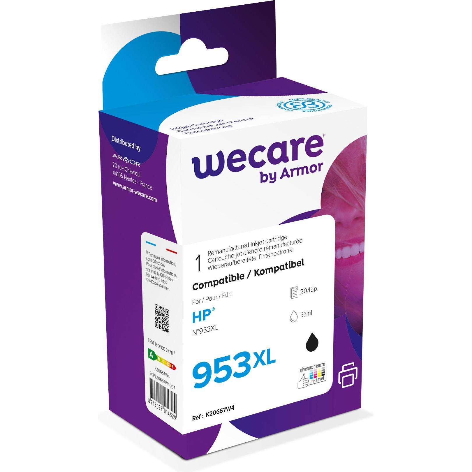 Thumbnail - Wecare, Druckerpatrone, Tinte 953XL rebuilt schwarz L0S70AE z.HP OJ Pro 8710 53ml (BK)
