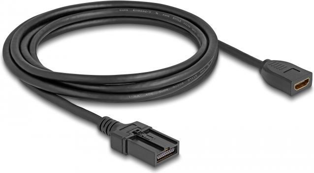 Produktbild Delock HDMI Automotive Kabel HDMI-A Buchse auf HDMI-E Stecker 3 m 4K 60 Hz (3 m)