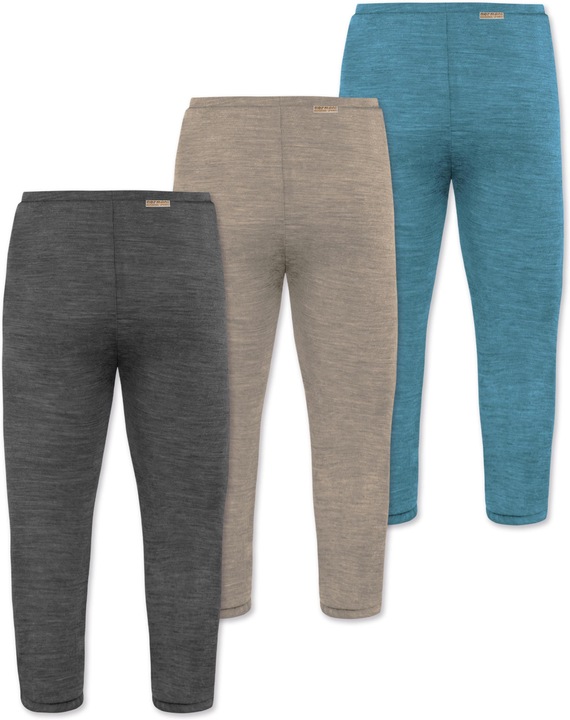 Immagine prodotto Normani Confezione da 3 pantaloni baby merino con piedini - 9543 (74)