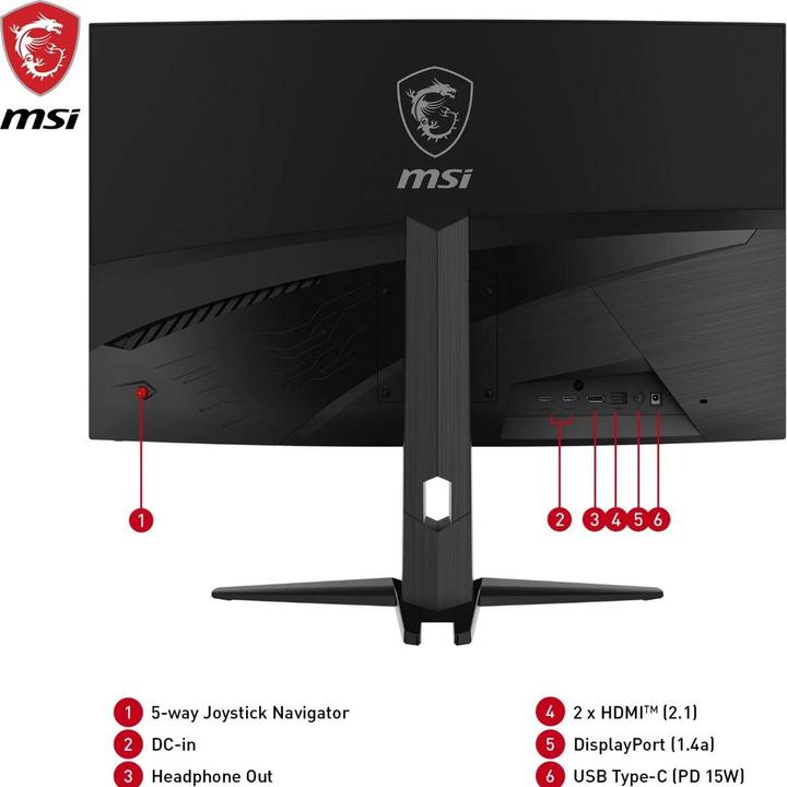Produktbild MSI MAG 321CUPDFDE (3840 x 2160 Pixel, 31.50")