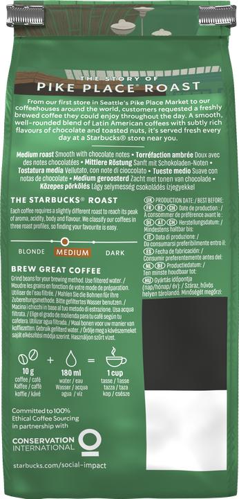 Immagine prodotto Starbucks Arrosto di Pike Place (200 g, Tostatura media)