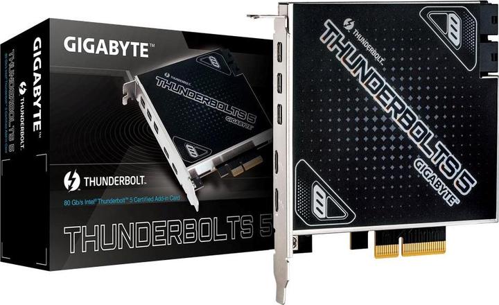 Actual product image Kodak GIGABYTE rozšiřující karta Thunderbolts 5, PCIe 4.0x4, 3xMini-DP