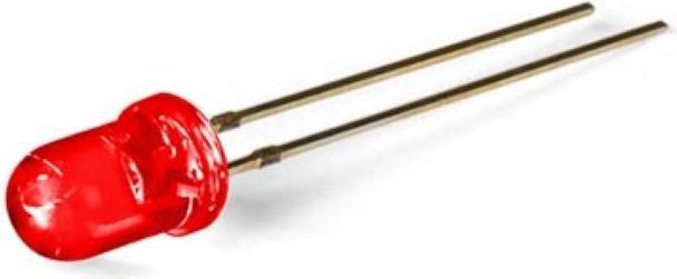 Immagine prodotto Velleman Lampada a led standard da 5 mm, rossa, chiara come l'acqua