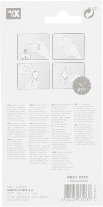Image du produit Inofix Crochet adhésif rond, transparent, 2 pièces