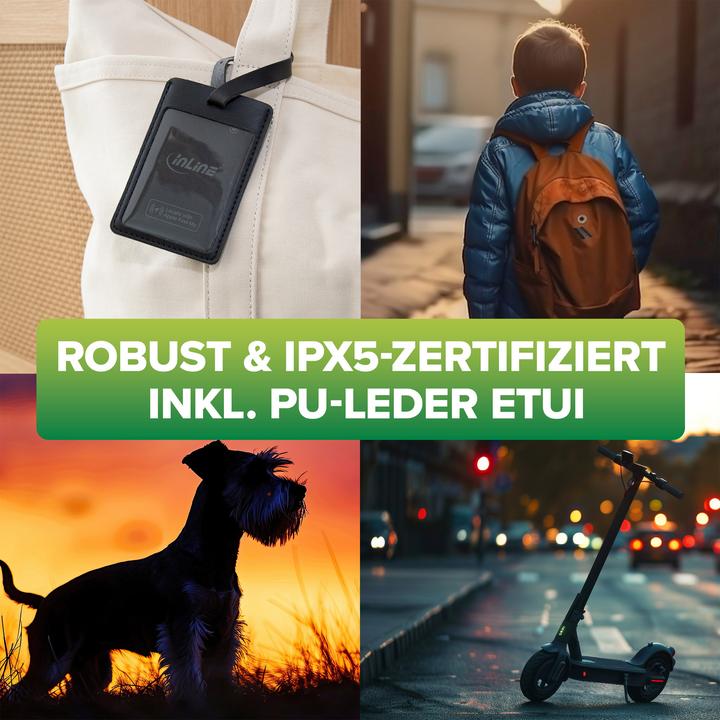 Produktbild InLine ® Wallet Finder, smarte Karte für die Geldbörse, Qi-Aufladung, 100mAh, IPX5 (Bluetooth)