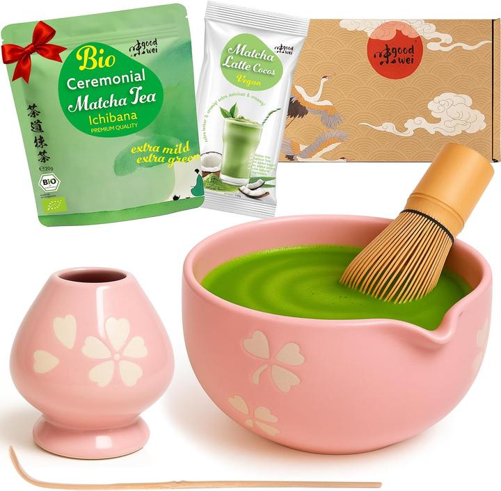 Goodwei Matcha-Set mit Keramikschale und Zubehör