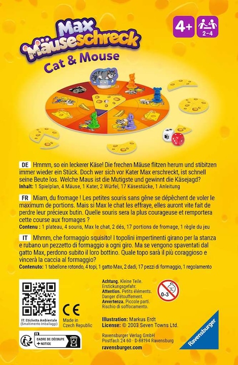 Produktbild Ravensburger Max Mäuseschreck (Italienisch, Französisch, Deutsch)