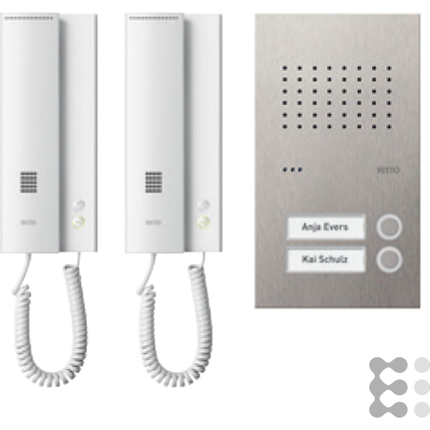 Schneider Electric, Klingel + Türsprechanlage, AceropurAudioSetWEedelstahl/weiss