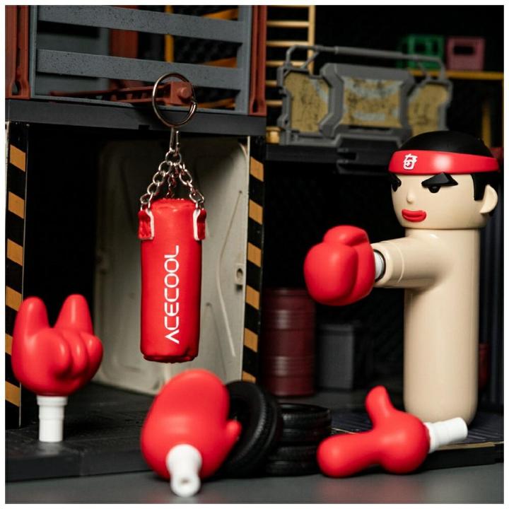 Actual product image 4smarts Mini massage gun ACECOOL KungFu Boxer beige (3 Steps)