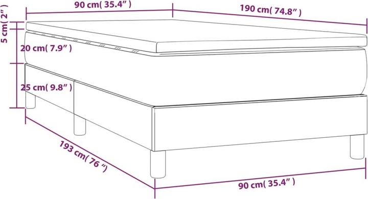 Image du produit vidaXL Boxspringbett (140 x 200 cm)
