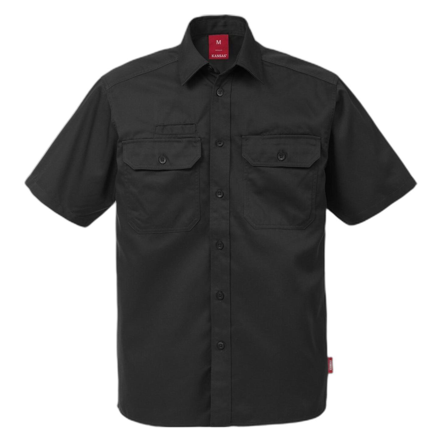 Fristads, Herren, Hemden, Hemd Kurzarm 7387 B60 Grösse 4XL Schwarz, Schwarz, (4XL)