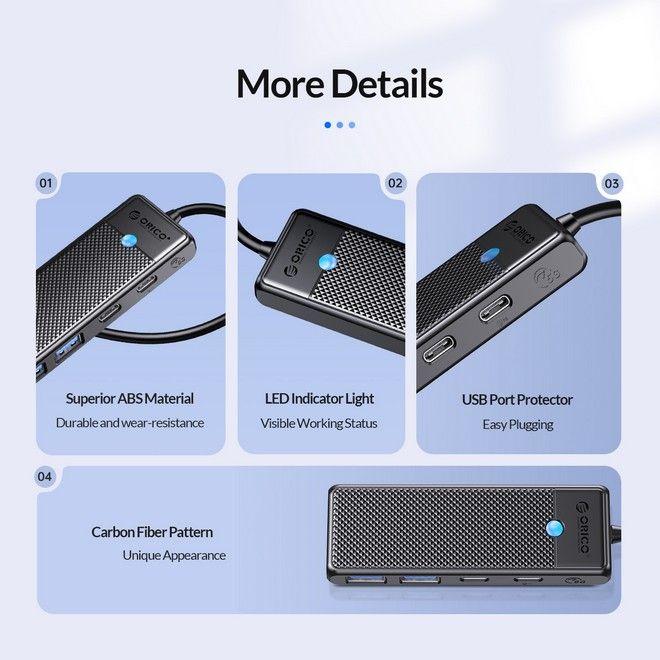 Actual product image Orico PW Series (USB-C, 4 Ports)