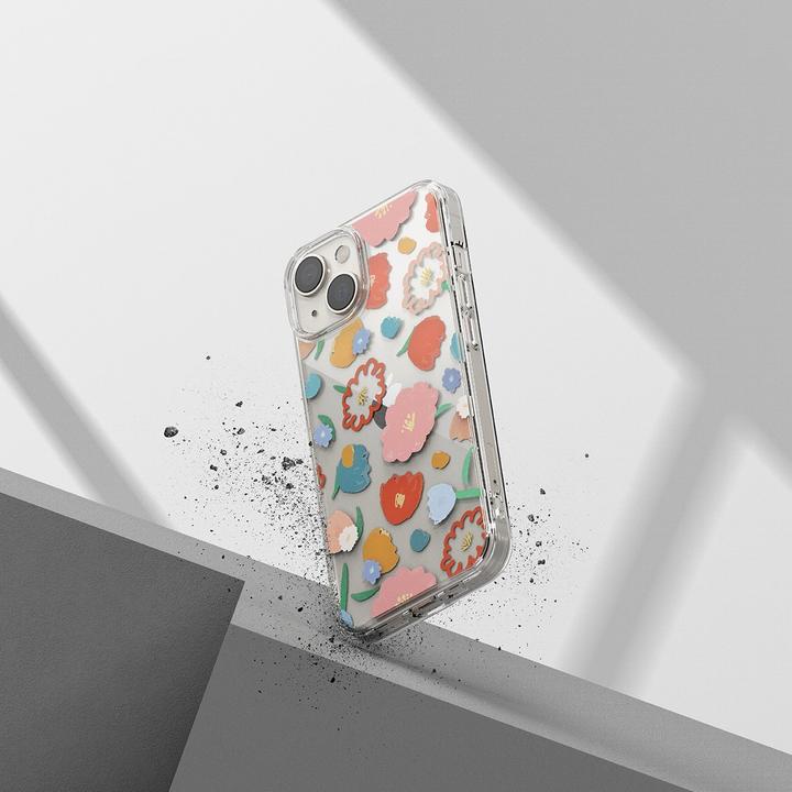 Immagine prodotto Ringke Fusion Design Sleeve Cover blindata con cornice in gel per iPhone 14 Plus trasparente (Floral) (FD) (Apple iPhone 14 Plus)