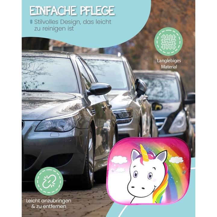 Produktbild Auto Sonnenschutz Einhorn 2 Stück