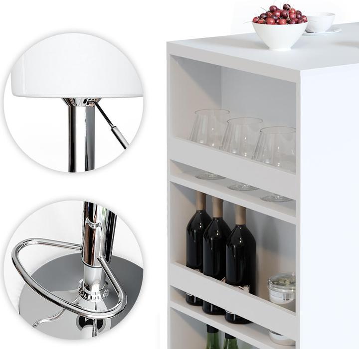 Produktbild Vicco mit 2 Barhockern (80 x 57 x 106 cm)