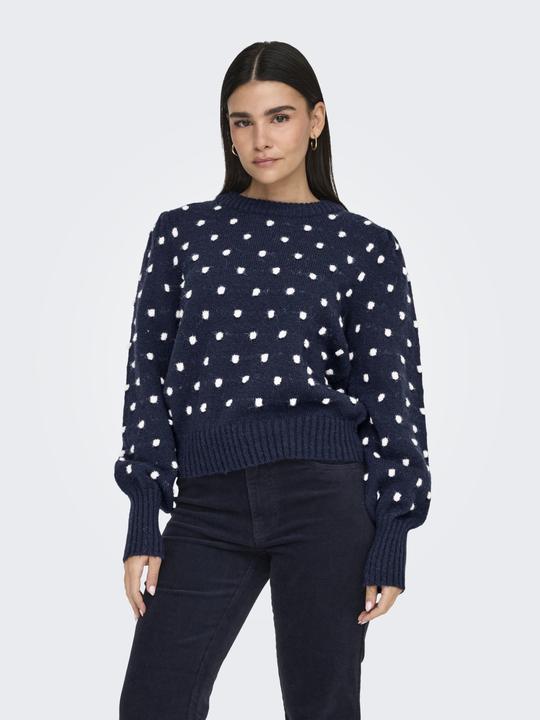 Actual product image JdY Regular fit High neck Long cuffs Puff sleeves Pullover Knitted jumper (L)