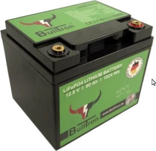 Bulltron Batterie Polar 80 Ah LiFePO4 12,8 V Akku mit Smart BMS, Bluetooth App, aktiver Balancer und (12.80 V, 80 Ah)