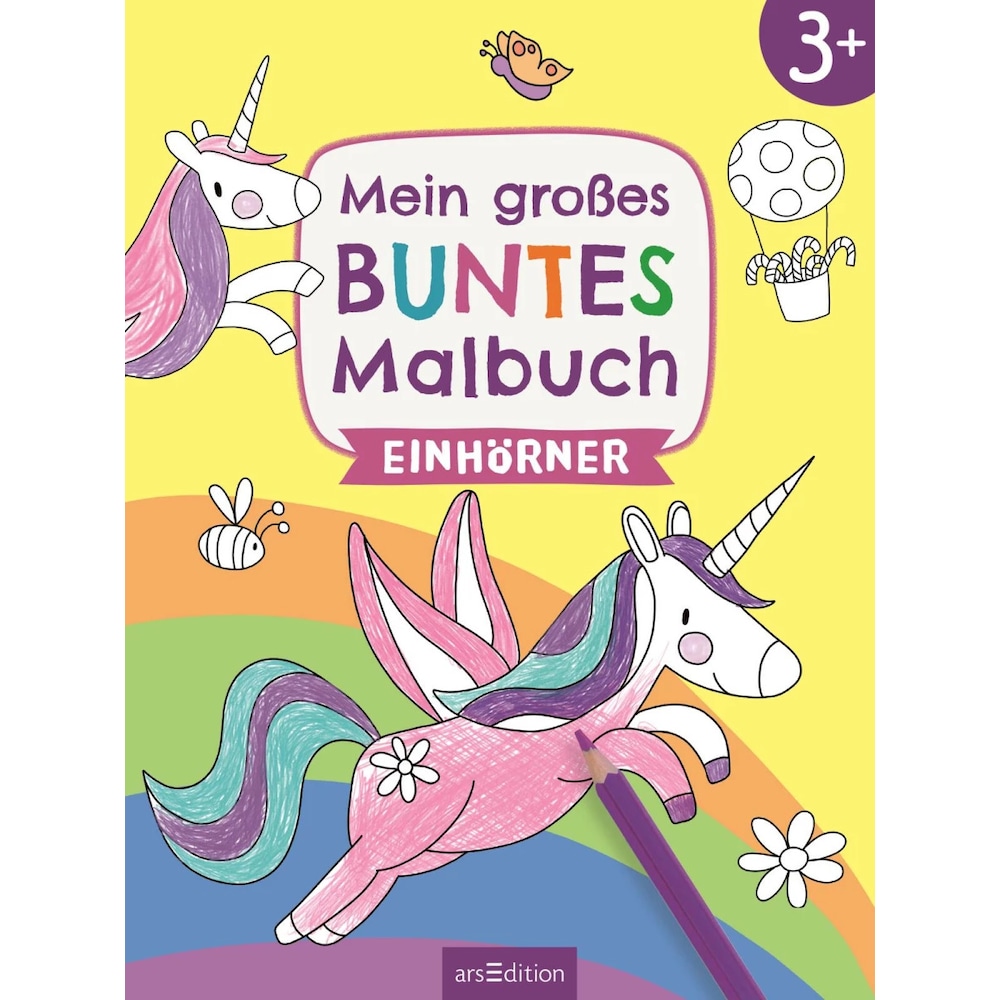 Ars Edition Mein grosses buntes Malbuch – Einhörner