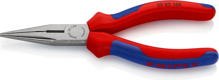 Immagine prodotto Knipex Pinza per meccanica - con becchi mezzotondi con tronchese (pinza per radiotecnici) 25 02 160 SB (215 mm)