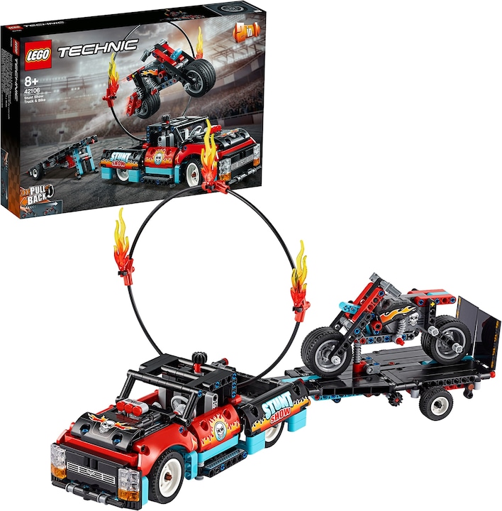 Actual product image LEGO Stunt show with truck and motorcycle (42106, LEGO Technic)