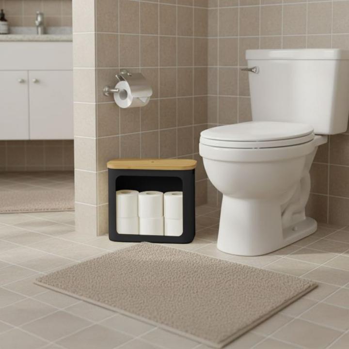 Actual product image Relaxdays Toilet roll storage