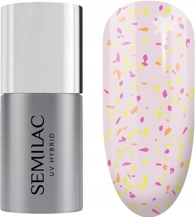 Produktbild Semilac T26 UV Nail Polish Top No Wipe Matte Peach Galaxy 7ml (Top Coat)