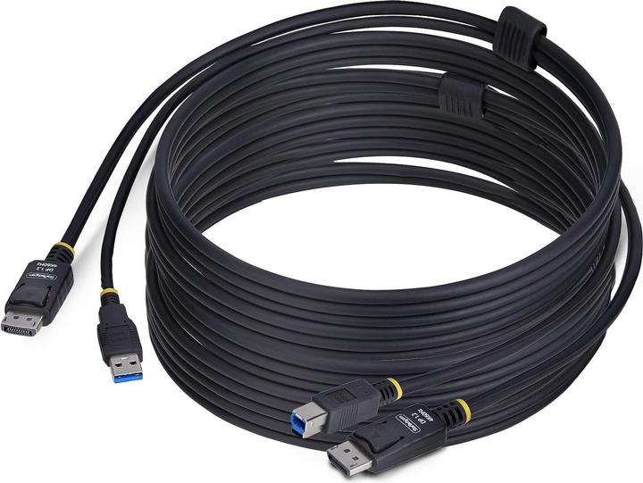 Actual product image StarTech .com DU12210-KVM-CABLE, 3,1 m, USB, USB, HDMI, Schwarz, DisplayPort + USB 3.2 Gen 1 Type-A