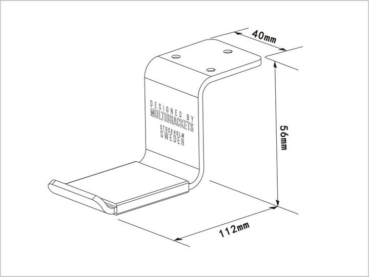 Actual product image Multibrackets Headphone holder table, aluminium, white, max 1 kg