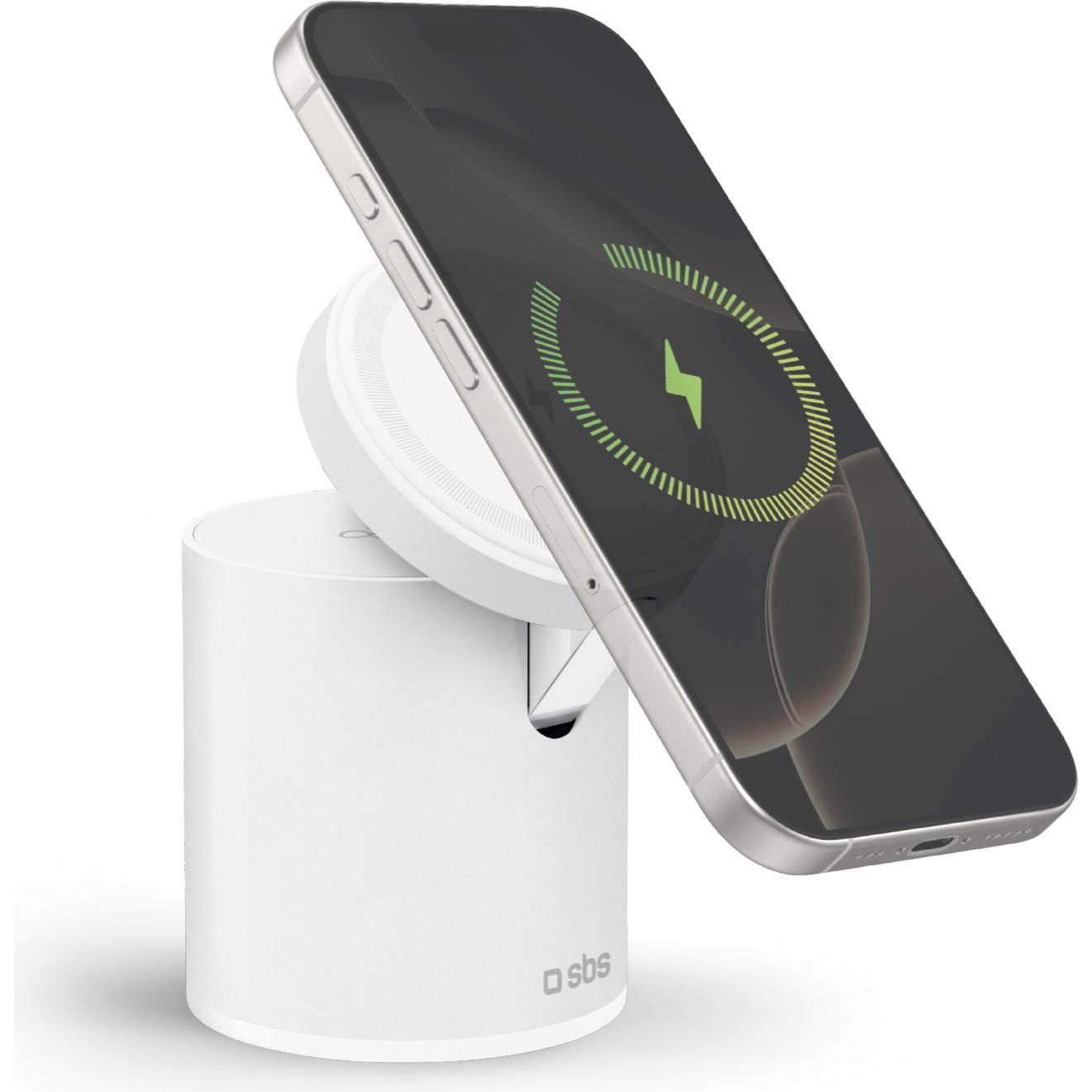 SBS Tewirmagfold2in1 (15 W), Wireless Charger, Weiss
