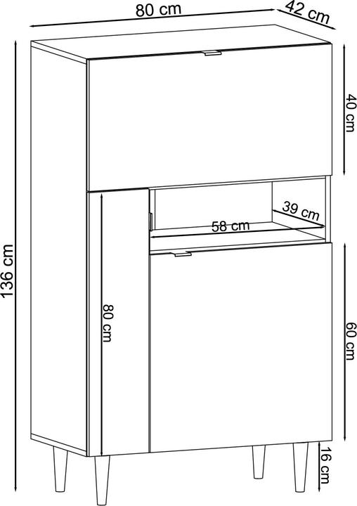 Image du produit Loft 24 Legro (80 x 42 x 136 cm)