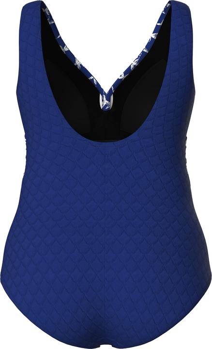 Image du produit Ulla Popken Maillot de bain avec bonnets souples, noeuds fantaisie et imprimé étoiles de mer, matière recyclée (44)