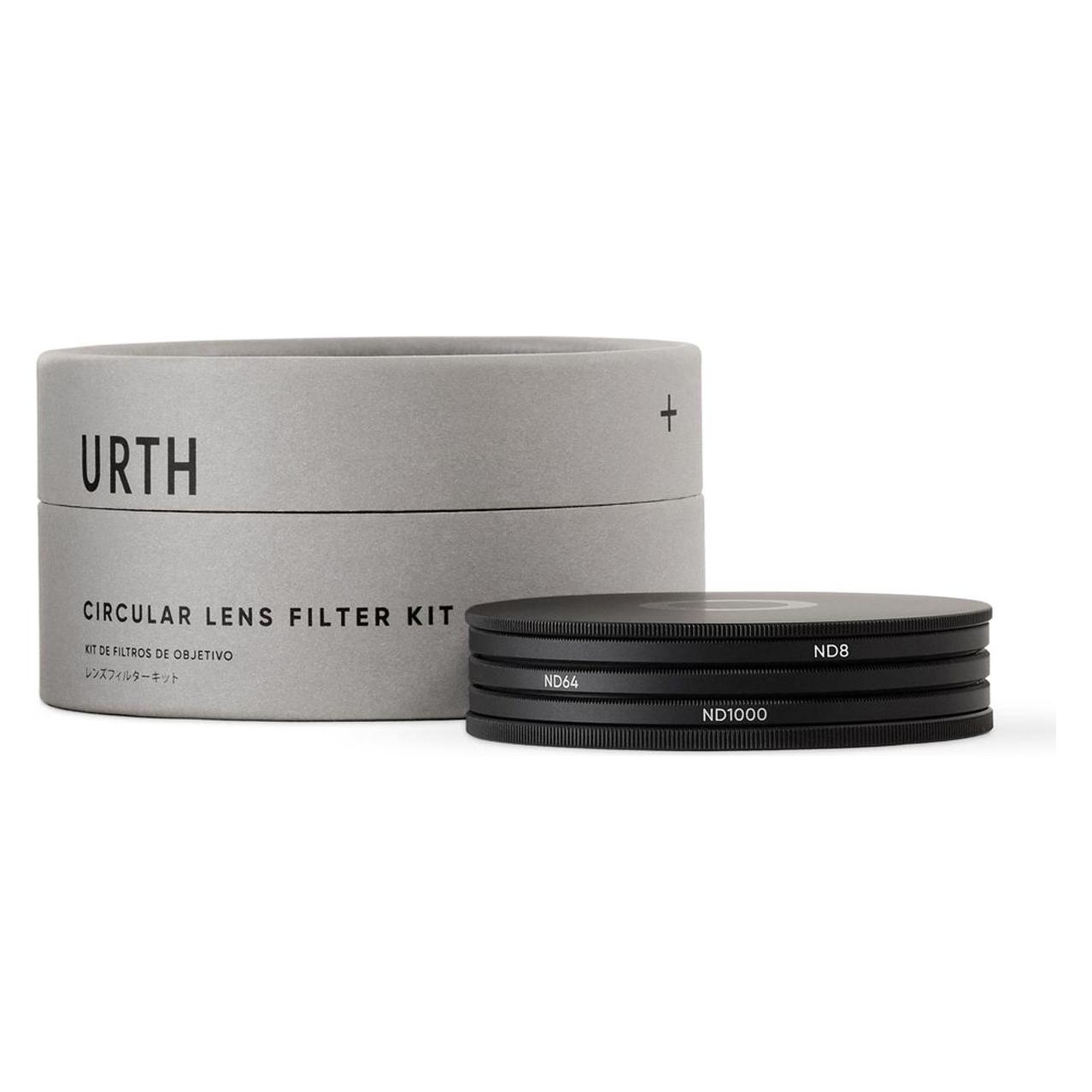 Urth 77mm ND8, ND64, ND1000 Lens Filter Kit (Plus+) (77 mm, Nd- / Graufilter), Objektivfilter, Schwarz