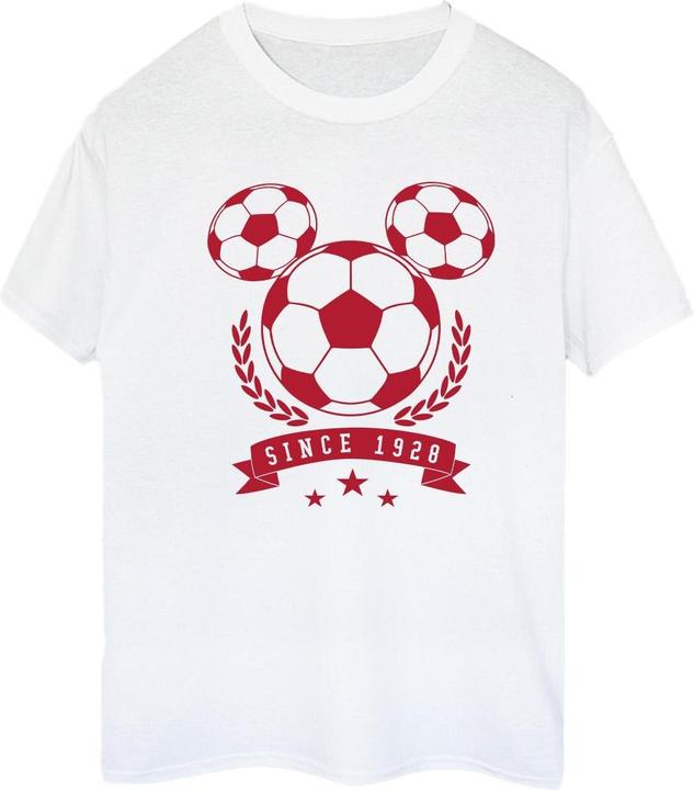 Actual product image Disney Womens/Ladies Mickey Football Head Cotton Boyfriend T-Shirt (XXL)