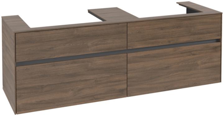 Actual product image Villeroy & Boch Collaro washbasin cabinet 1600x548x500 mm, 4 drawers, for 2 washbasins, C02400 (160 x 50 x 54.80 cm)