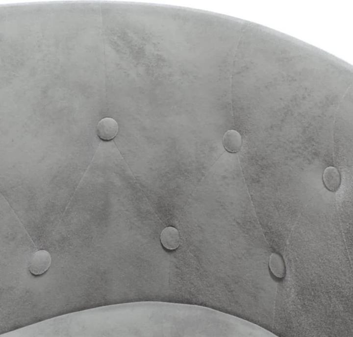 Produktbild vidaXL Clubsessel mit Fusshocker Hellgrau Samt,Farbe