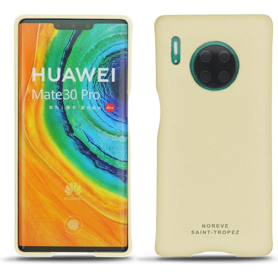 Noreve Lederschutzhülle (Huawei Mate 30 Pro), Smartphone Hülle, Beige