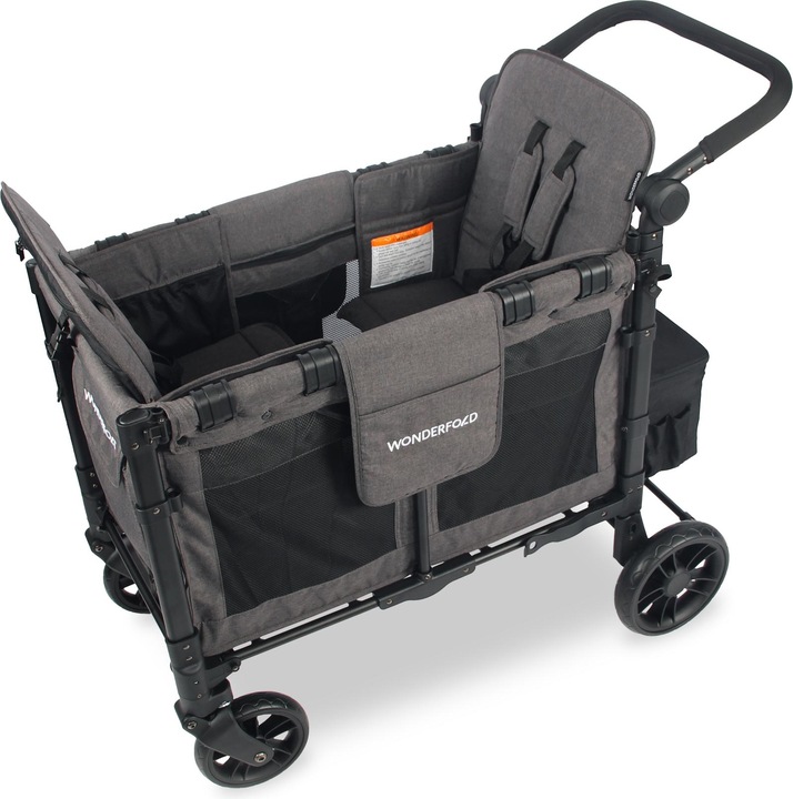 Actual product image WonderFold Elite Double Stroller Wagon Grey