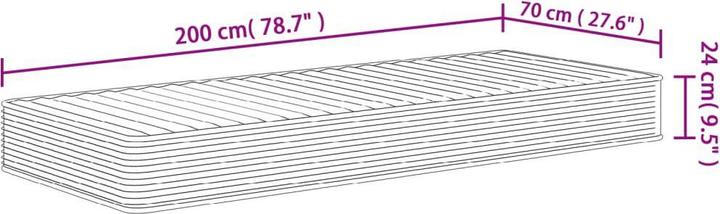 Actual product image vidaXL Schaumstoffmatratze (Foam core, 70 x 200 cm)