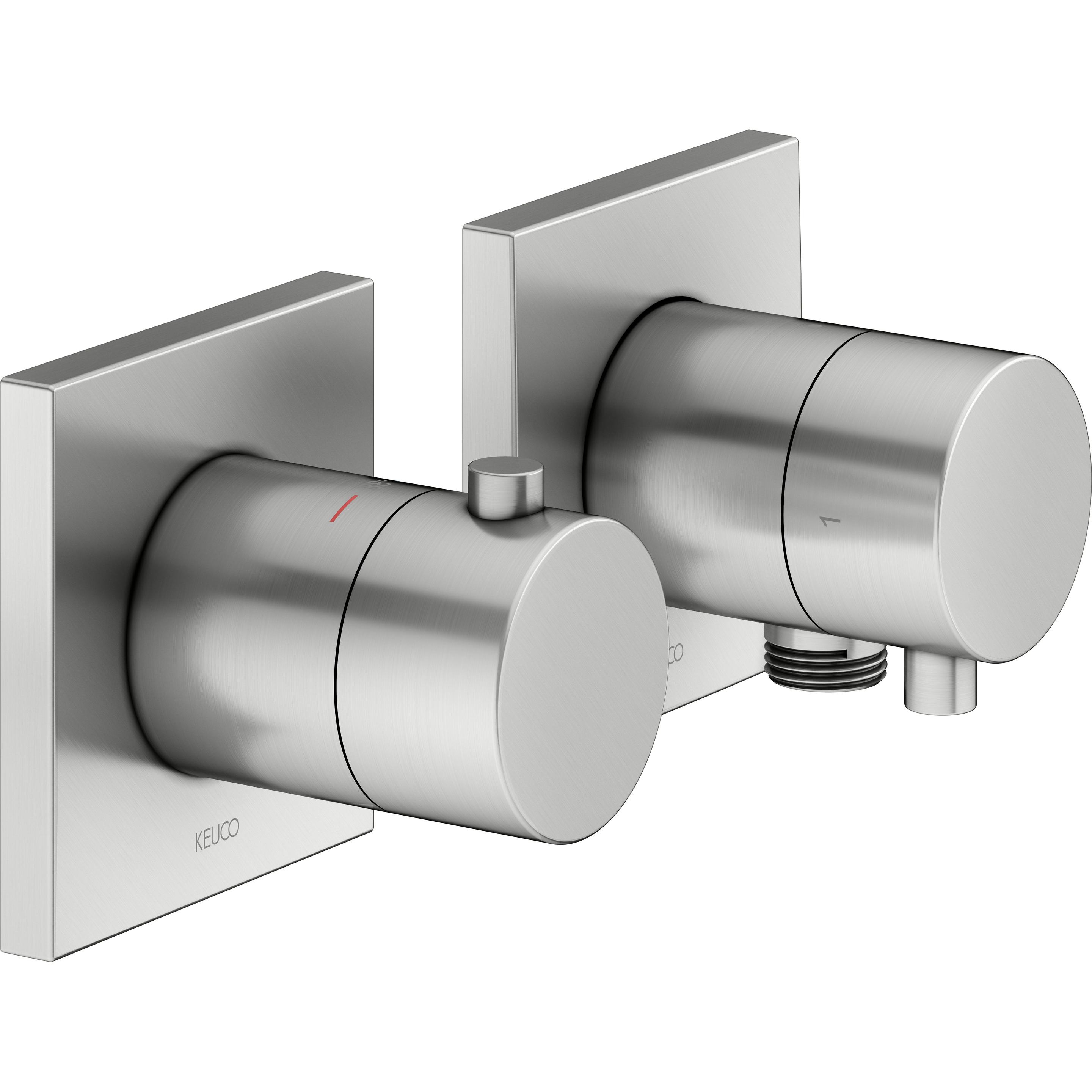 Keuco, Badarmatur, EDITION 11 Thermostatarmatur Set Unterputz für 2 Verbraucher mit Schlauchanschluss