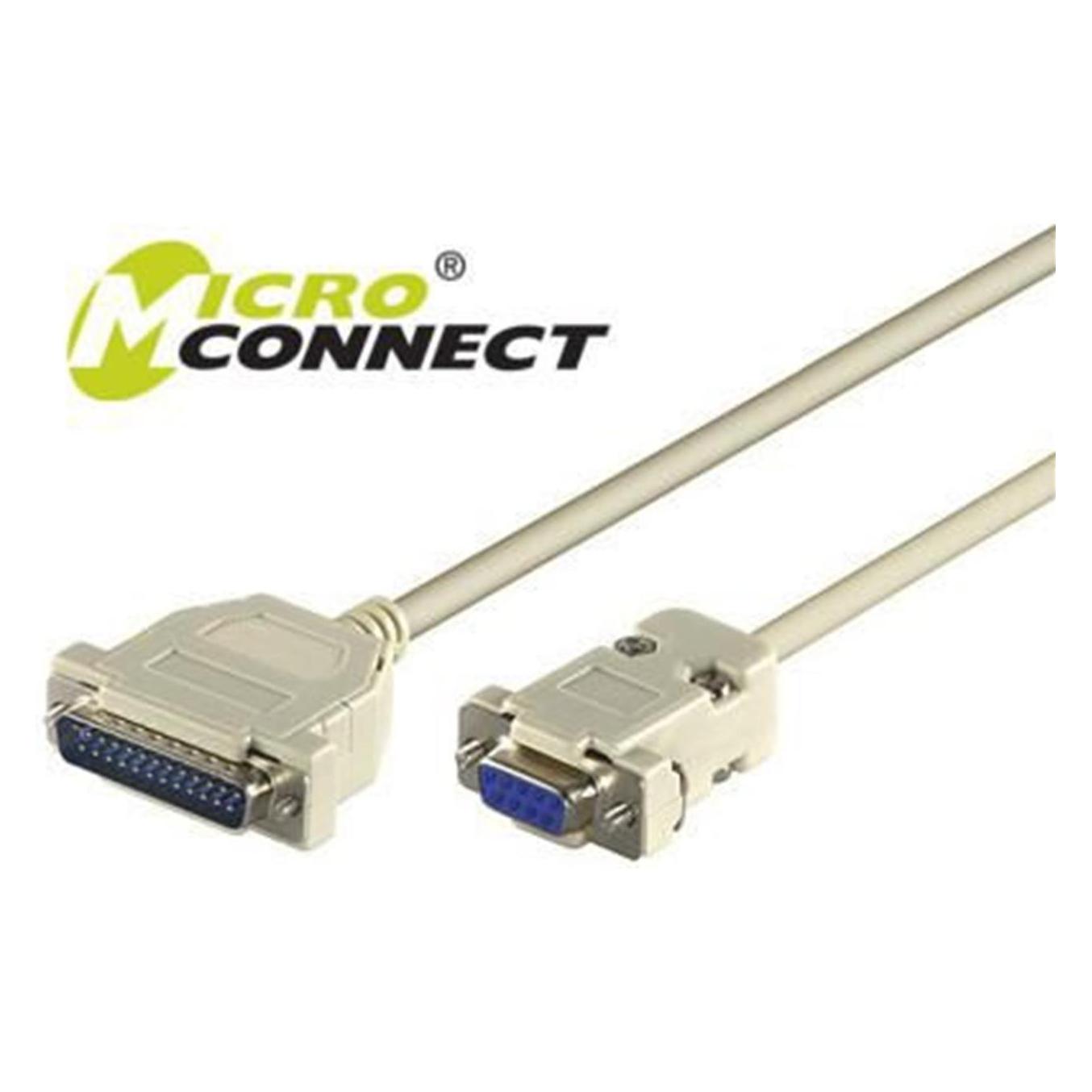 MicroConnect Serielles / paralleles Kabel (3 m, Parallel (Drucker)), Schnittstellenkabel