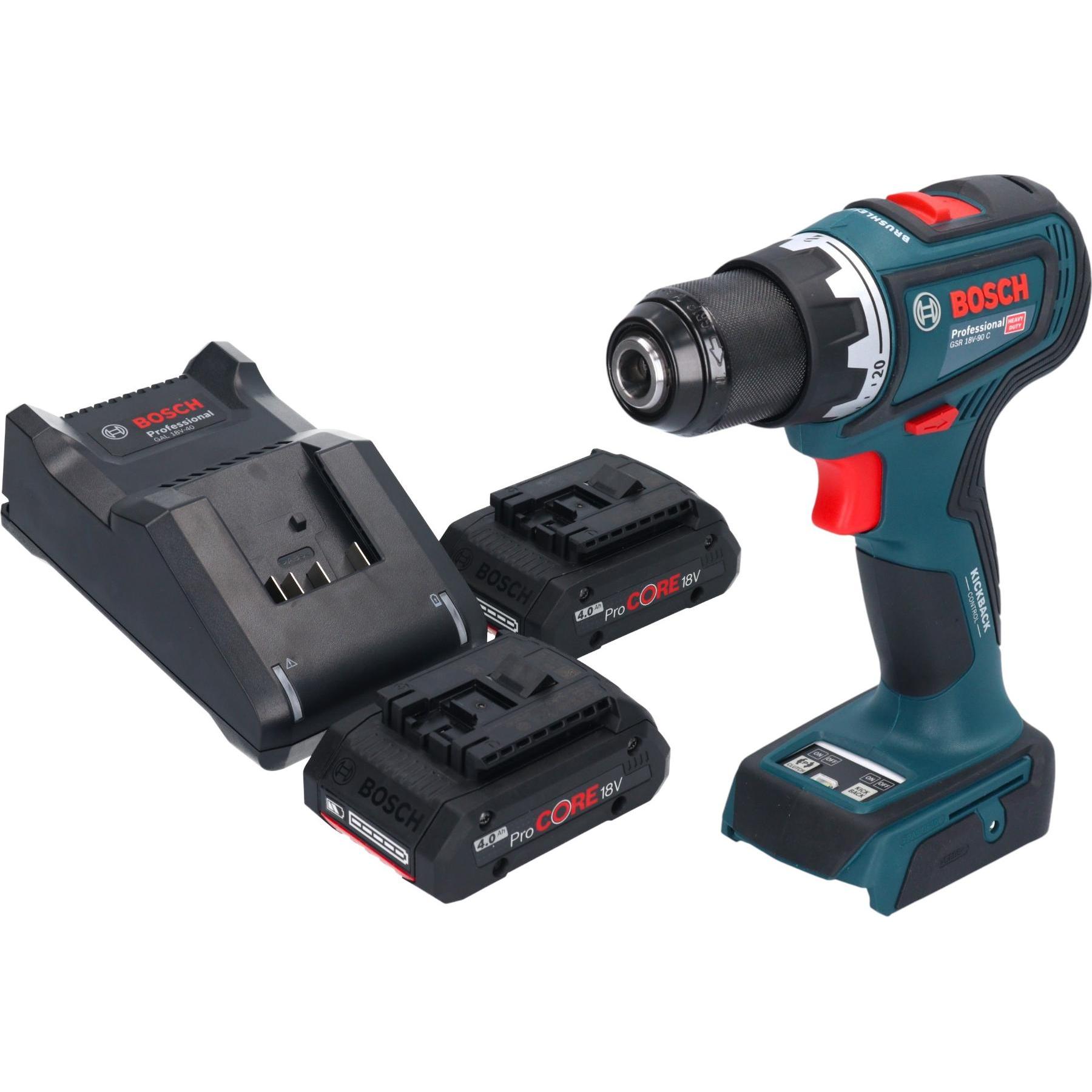 Bosch Professional, Bohrmaschine + Akkuschrauber, Bosch GSR 18V-90 C Professional Akku Bohrschrauber 18 V 64 Nm Brushles...