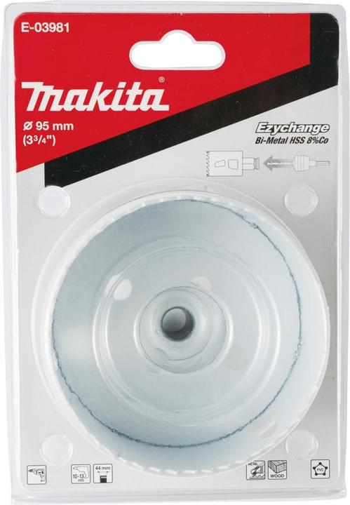 Actual product image Makita EZYCHANGE BIM hole saw 95mm (9.5 centimetres)