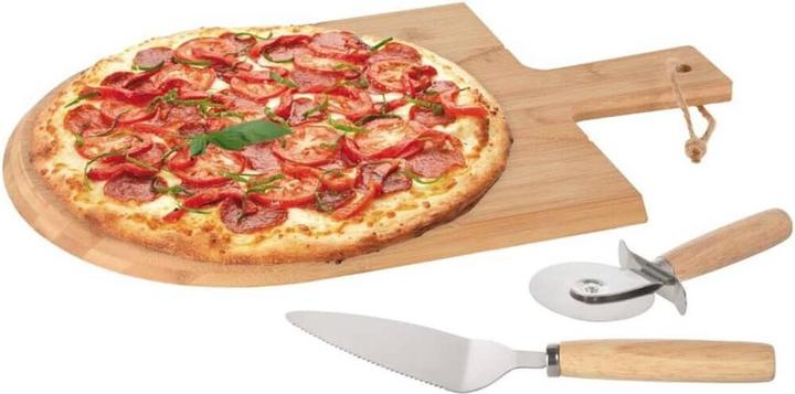 Produktbild Natura Punto Pizza-Set aus Bambus mit Brett, Schneider und Heber