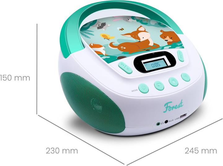 Actual product image Metronic Children CD-speler - Bos - Lichtgroen